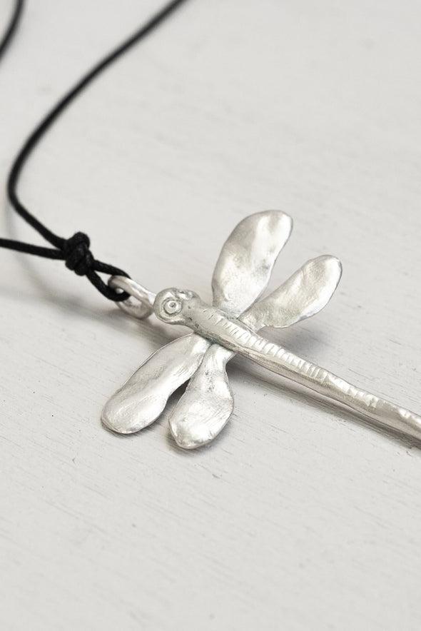 Libellula Grande Silver Plated Pendant