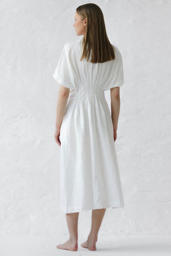 Salvia Linen Dress - Ivory