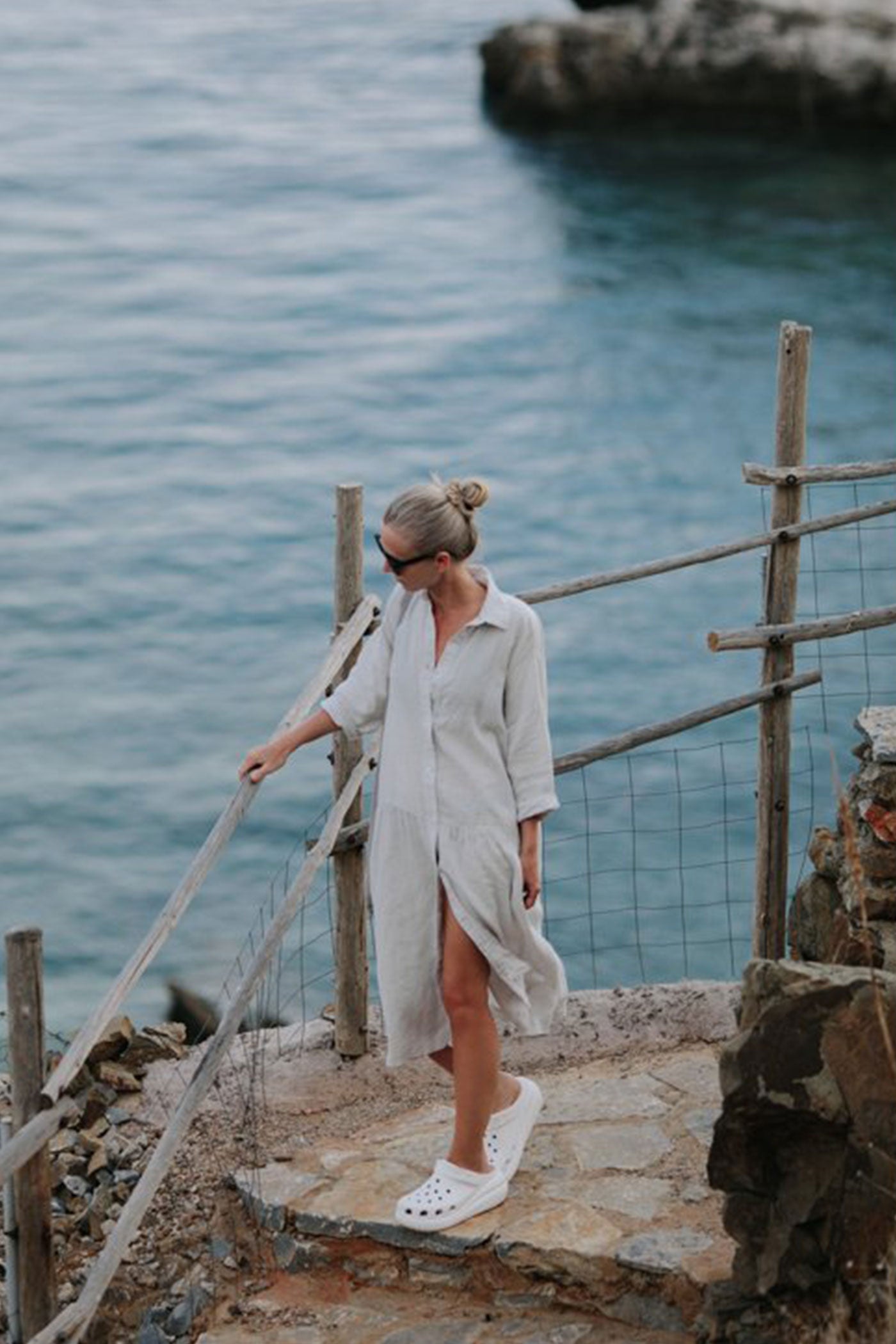 Oversized Linen Dress - Ivory